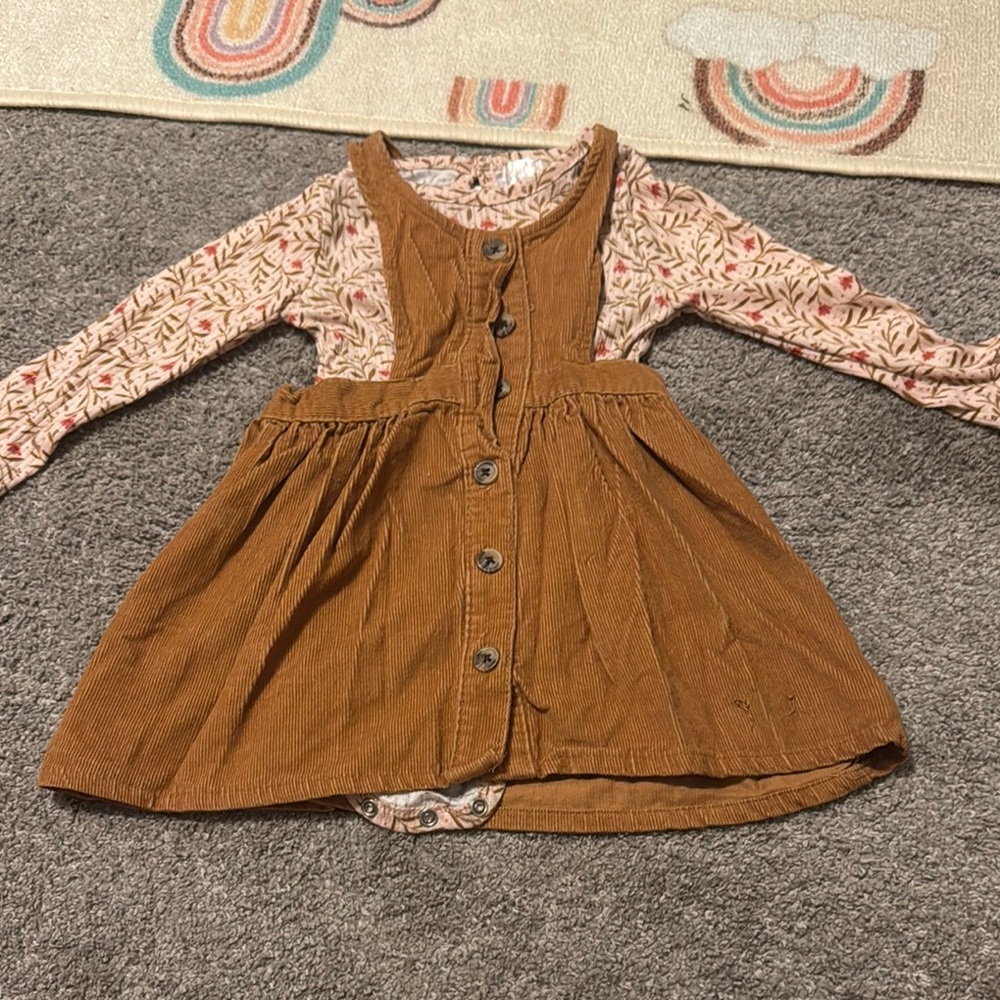 Brown Corduroy Kids Matching Set